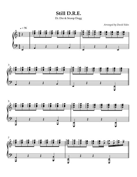 piano cover sheet music|How To Play: Dr. Dre ft. Snoop Dogg .